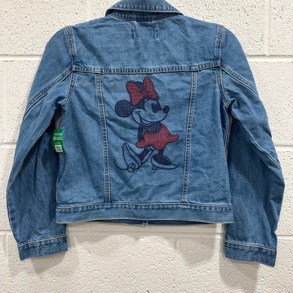 Gap Kids x Disney Minnie Mouse Denim Jacket XL (12) Embroidered Jean Jacket NWT - Picture 2 of 7